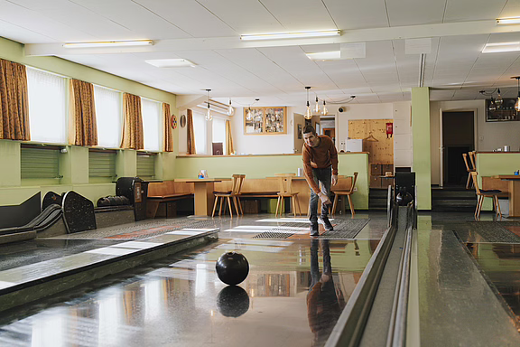 Kegelbahn im Hotel Kreuz in Haag